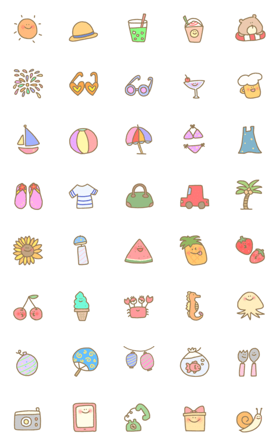 夏 イラスト かわいい 手書き詳細 10位