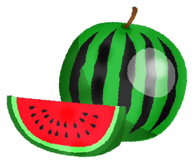 夏 スイカ イラスト詳細 9位