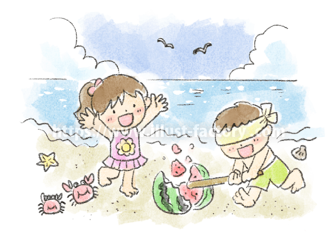 夏 水彩 イラスト詳細 12位