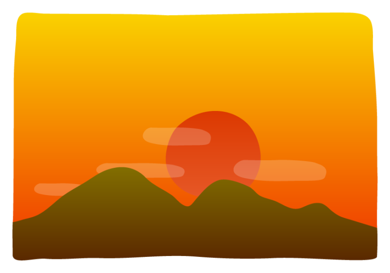 夕日 イラスト 綺麗詳細 3位