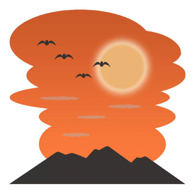夕日 イラスト 綺麗詳細 6位