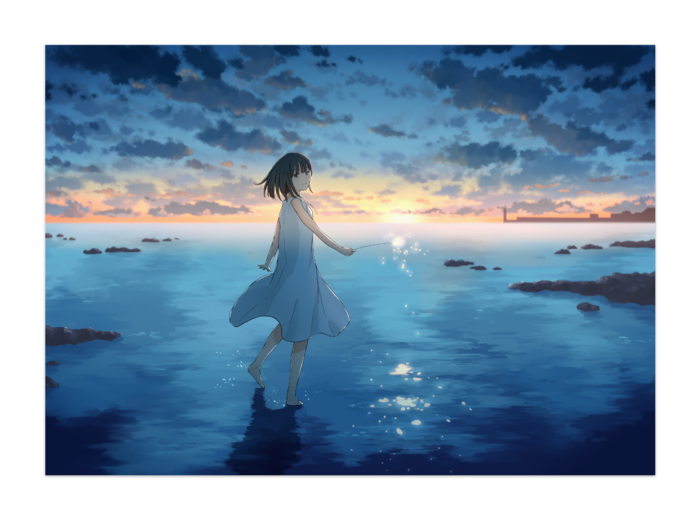 夕焼け 海 イラスト詳細 7位