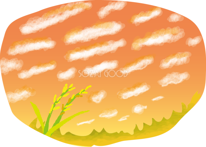 夕焼け 雲 イラスト詳細 9位