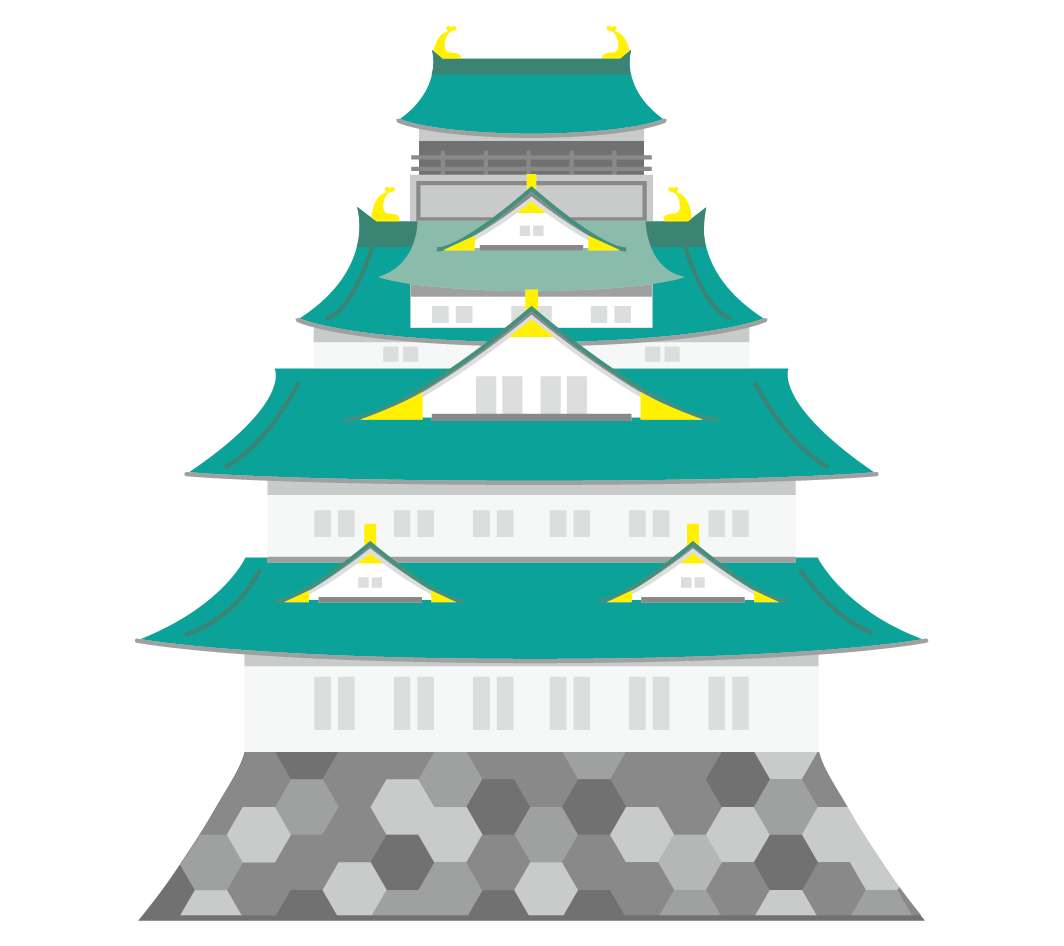 大阪 城 イラスト 簡単詳細 2位