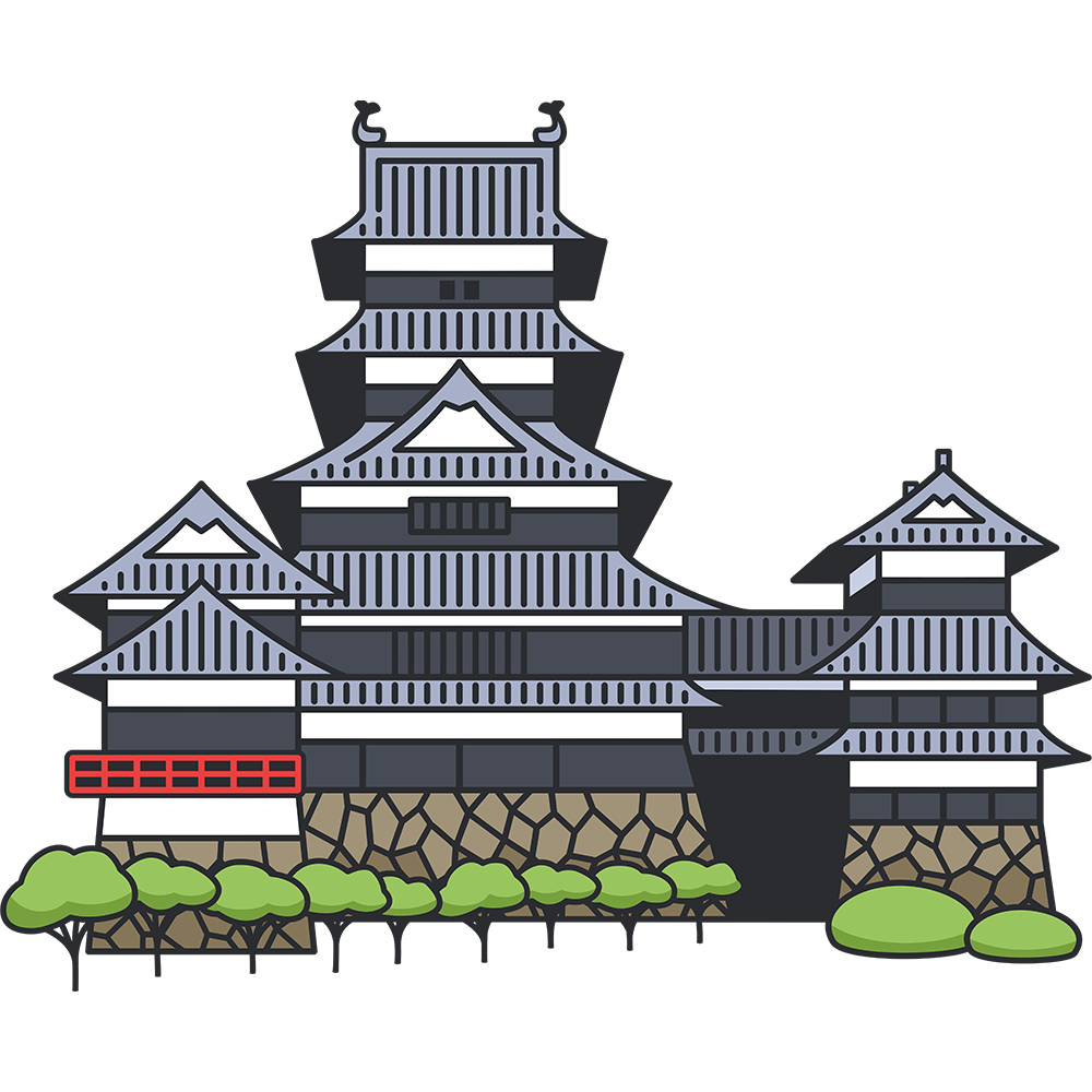 大阪 城 イラスト 簡単詳細 6位