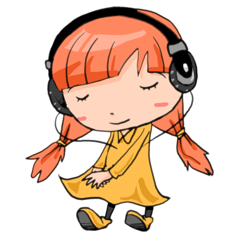 女の子 ヘッドホン イラスト - KibrisPDR