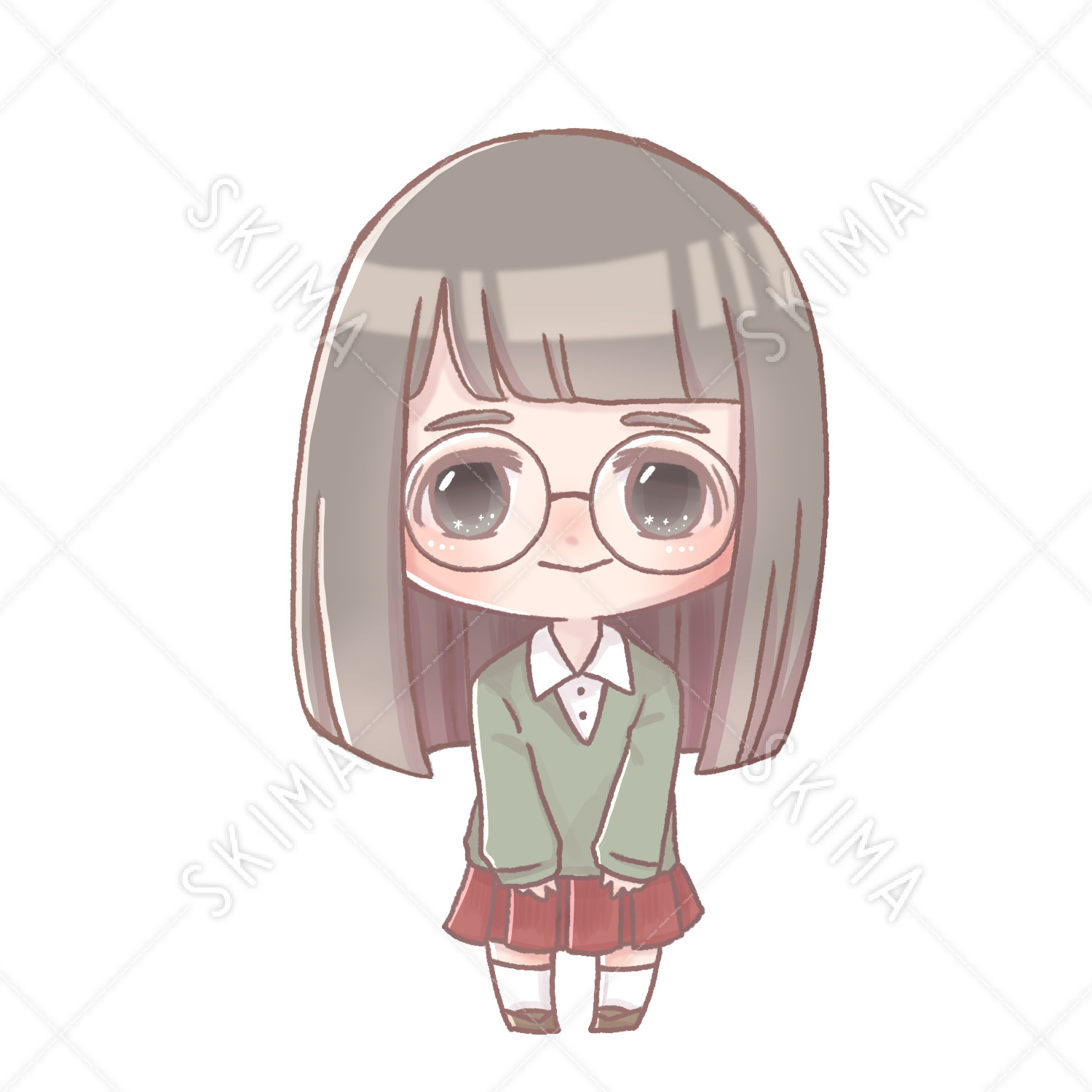 女の子 メガネ イラスト詳細 12位