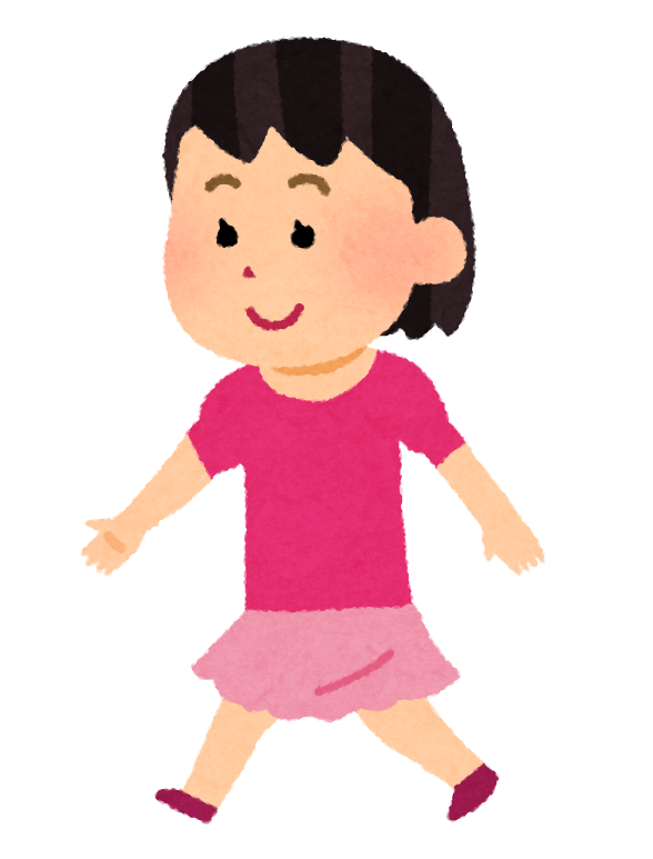 女の子 歩く イラスト - KibrisPDR