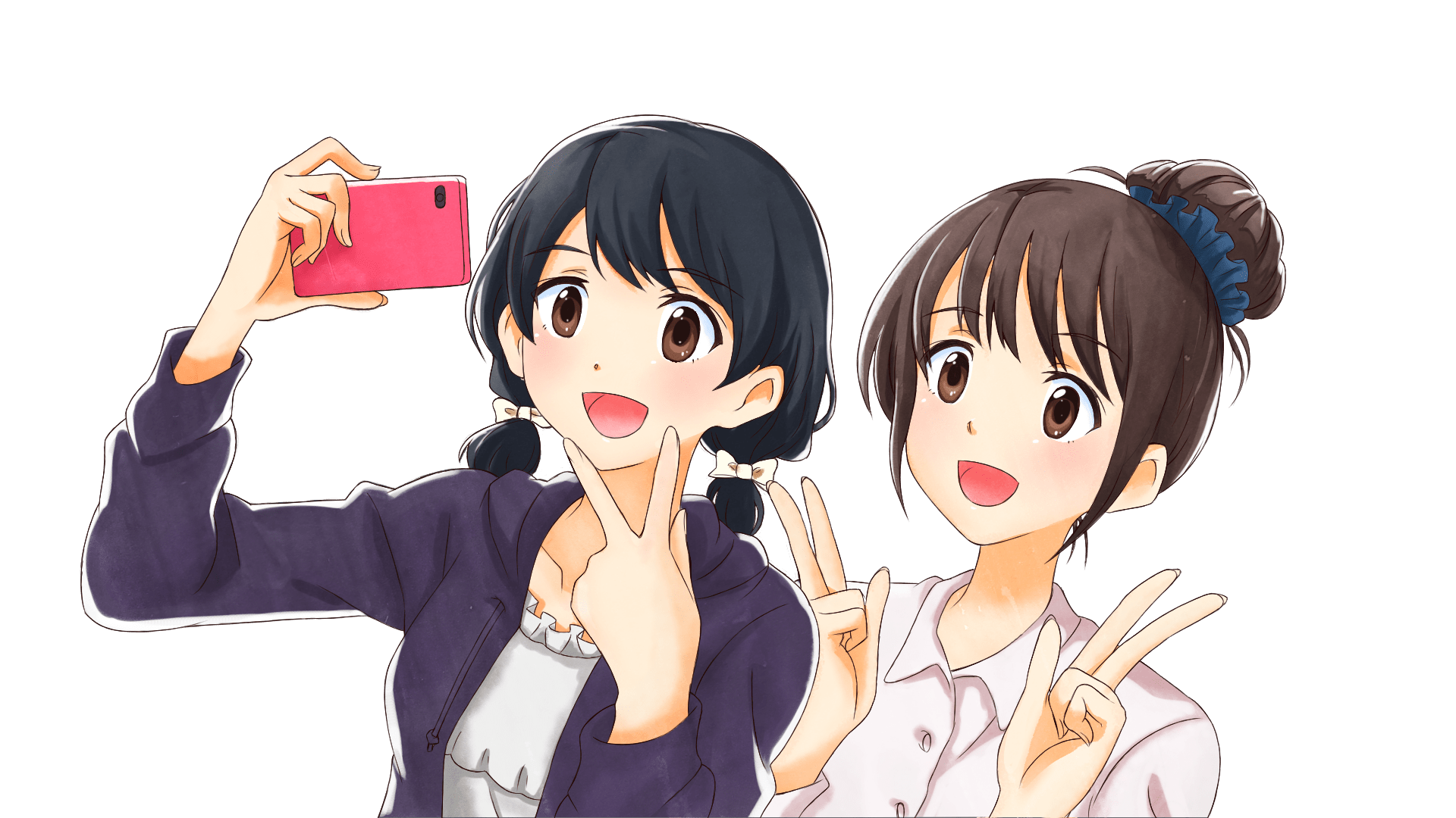 女子 2 人 イラスト - KibrisPDR