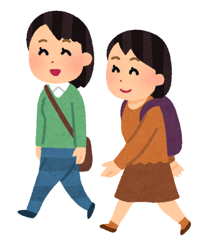 女子 2 人 イラスト詳細 2位