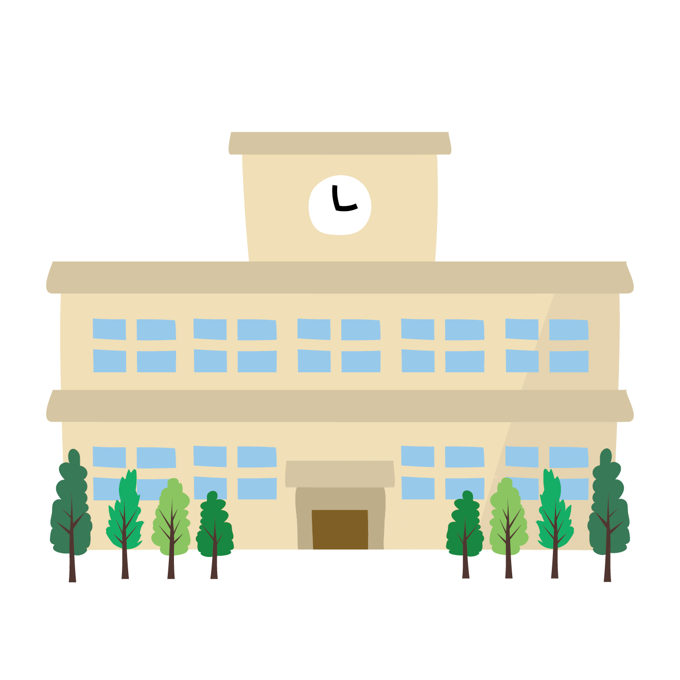 学校 イラスト 背景詳細 3位