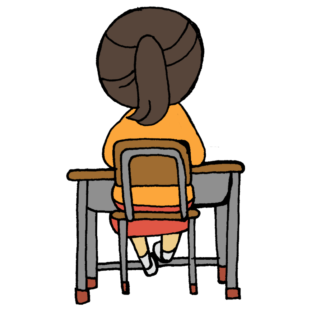 学生 後ろ姿 イラスト詳細 11位