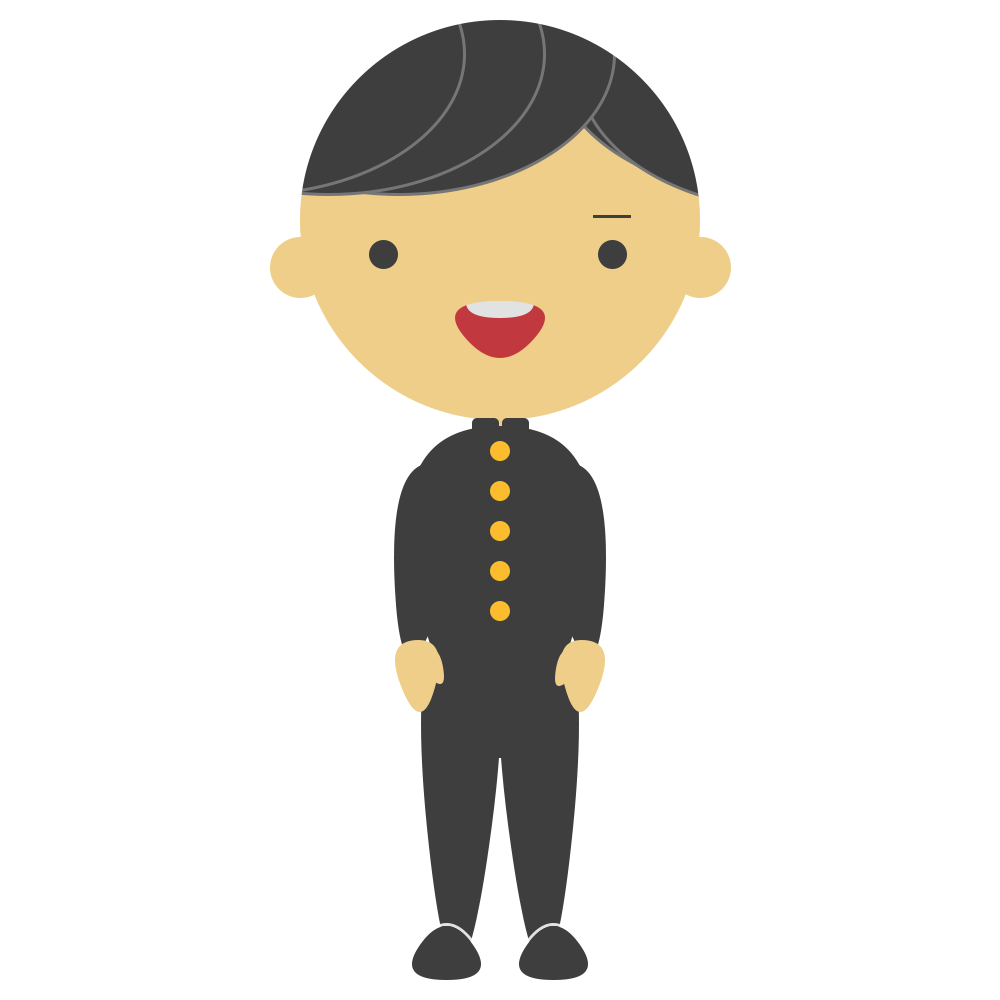 学生 後ろ姿 イラスト詳細 10位