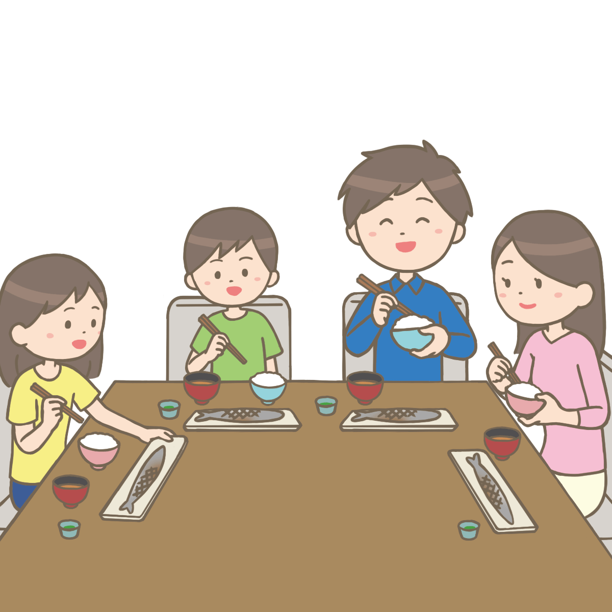 家族 食事 イラスト詳細 7位