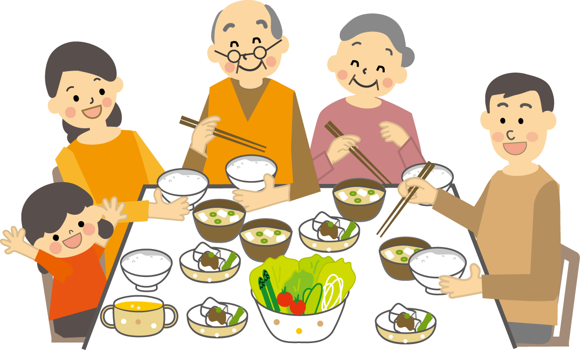 家族 食事 イラスト詳細 2位