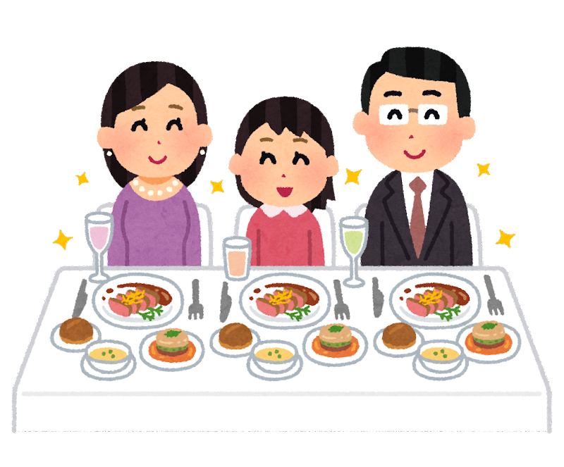 家族 食事 イラスト詳細 4位