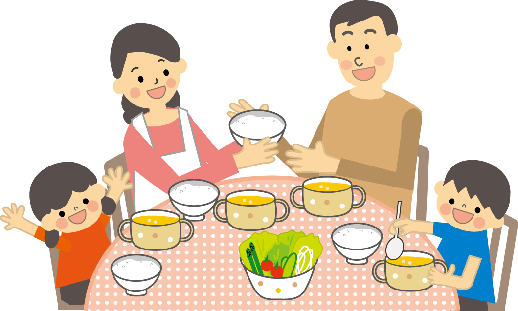 家族 食事 イラスト詳細 5位
