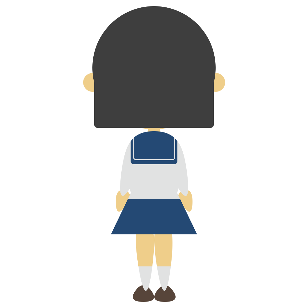 小学生 後ろ姿 イラスト詳細 8位