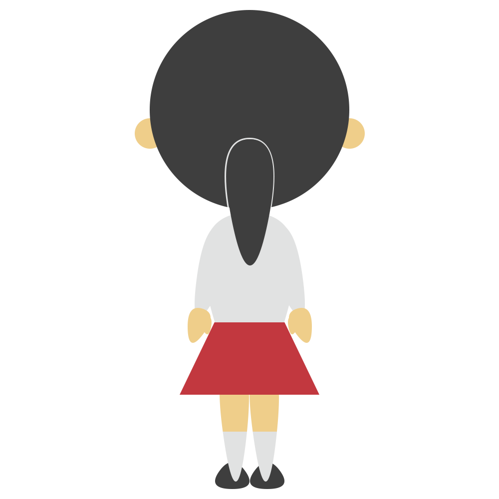 小学生 後ろ姿 イラスト詳細 2位