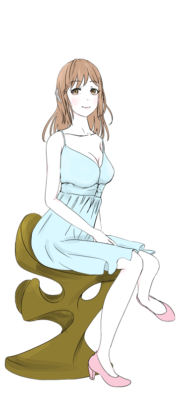 座る 女の子 イラスト詳細 8位