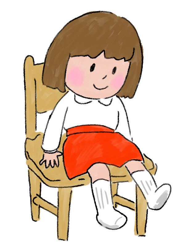 座る 女の子 イラスト詳細 9位