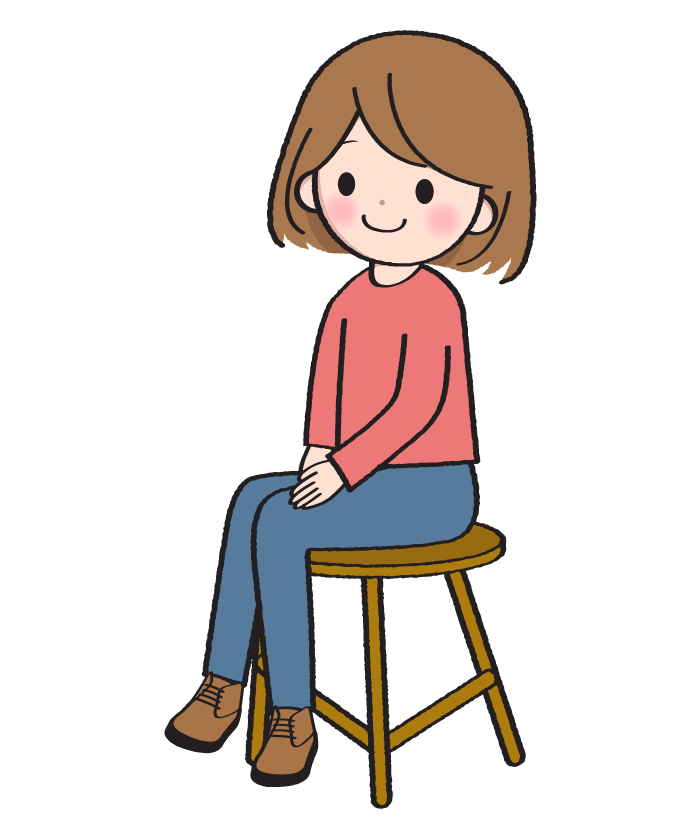 座る 姿勢 イラスト詳細 6位