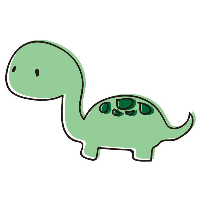恐竜 イラスト かわいい 簡単詳細 4位