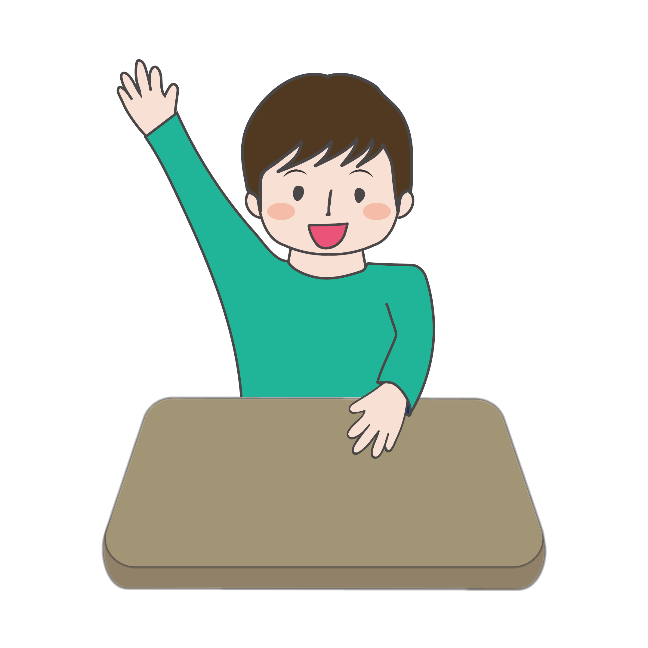 挙手 イラスト詳細 2位
