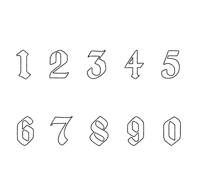数字 イラスト 手書き詳細 8位