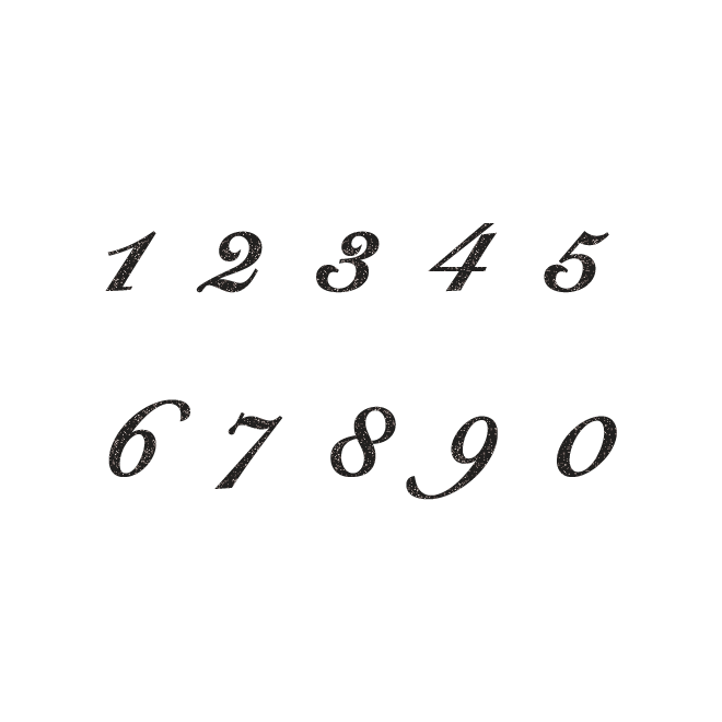 数字 手書き デザイン詳細 4位