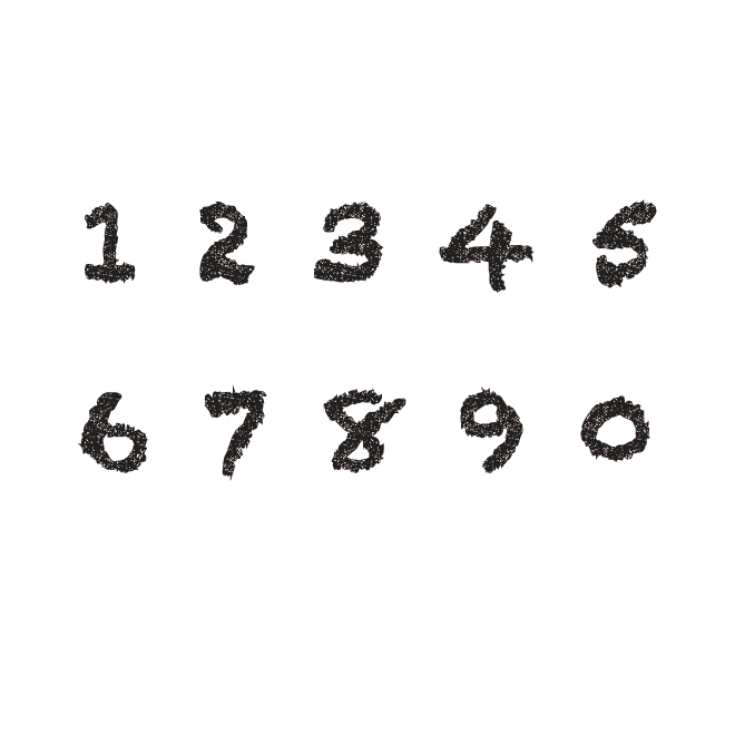 数字 手書き デザイン詳細 6位