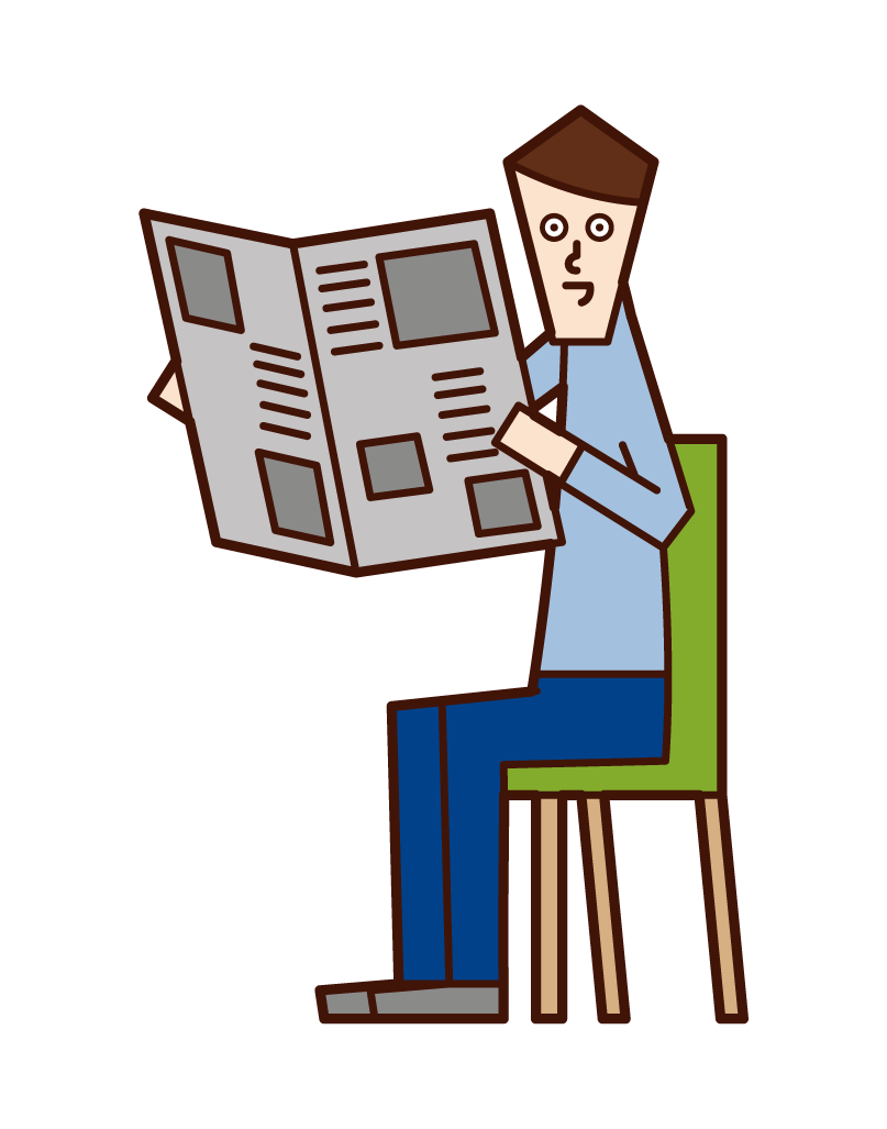 新聞 を 読む イラスト詳細 9位